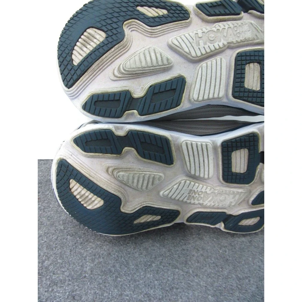 Hoka One One Bondi 6 Womens Size 7.5 Gray Blue Running Shoes Athletic FE1220B